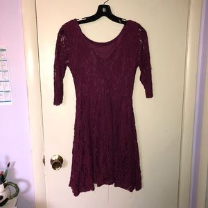 Cranberry lace dress